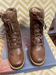 carlos by carlos santana Women Boots Gibson, Tan Leather 7M - Picture 1 of 5
