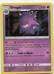 Gengar 38/111 Holo Raro Holo SM - Invasión Carmesí Casi Nuevo Pokémon - Imagen 1 de 2