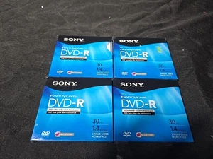 Sony Handycam DVD-R 4 1.4GB 30min Video Disc AccuCORE Camcorder Discs SingleSide - Picture 1 of 3