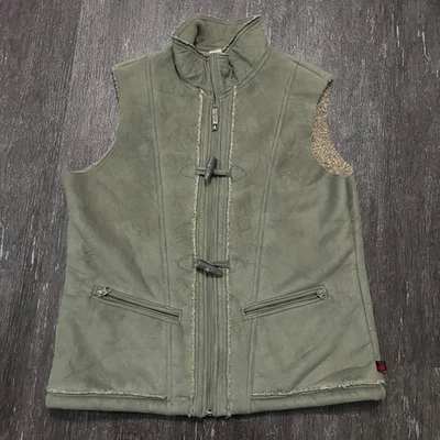 Woolrich Women's Vest L Sage Green Sherpa Lined Full Zip Sleeveless Jacket - Image 1 of 4