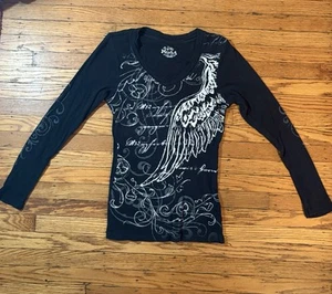 Women’s  Mudd Graphic Thermal Grunge Y2K  XL - Picture 1 of 7