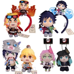 USJ Demon Slayer 8-Piece Set – Plush Keychains, Hair Bands Rengoku Giyu Zenitsu - Picture 1 of 15