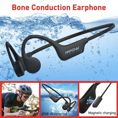 Mpow Bluetooth Bone Conduction Headset Outdoor Swimming Sport Open Ear Headphone