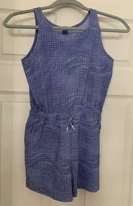 Athleta Girl On the Go Romper Jumper Blue Purple Size Medium 8-10. EUC! - Picture 1 of 8