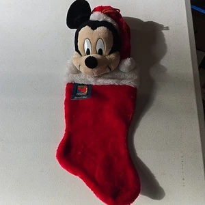 Vintage MICKEY Unlimited SANTA'S BEST Mickey Mouse CHRISTMAS Stocking 19" - Picture 1 of 6