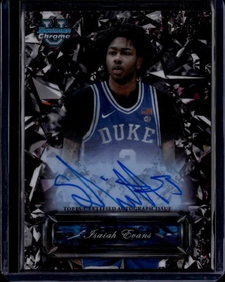 2024 Topps Bowman U Chrome Isaiah Evans Auto /10 Sapphire Selections SP - Image 1 of 2