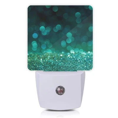 Green Glitter Night Light,Plug in Night Lights 0.5W Sleep Friendly for Boys G... - Imagem 1 de 4