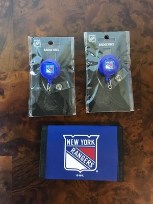 NHL NEW YORK RANGERS - Cartera - Insignias de 2 carretes - Nueva con etiquetas Foto 1 de 2