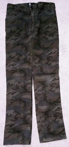 MICROS sz 14 Boy Girl Unisex Dark Camo 4 Pocket Button/Zip Pant 28" x 28" - Picture 1 of 19