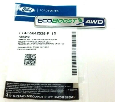 Ford Edge EcoBoost 2015 2016 2017 2018 AWD puerta levadiza trasera escotilla placa de identificación emblema Foto 1 de 4