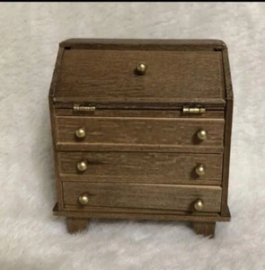 Vintage Puppenhaus Concord Miniatur 1855 Winthrop Schreibtisch 1:1`2 Massivholz Neu Box - Bild 1 von 8