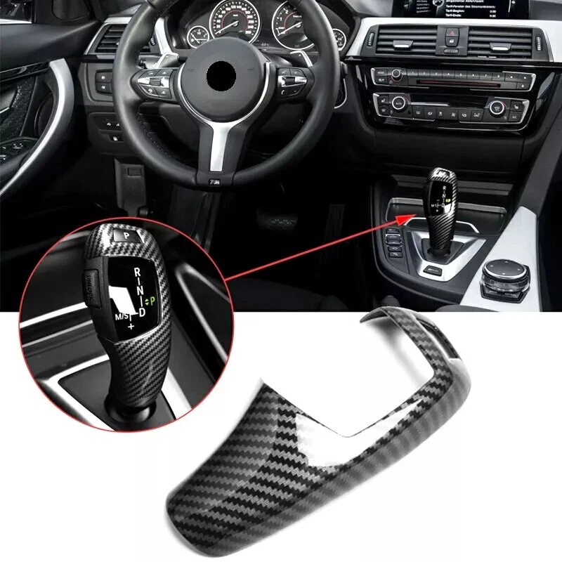 LHD Carbon Fiber Gear Shift Cover For BMW X3 X4 X5 X6 328i 320i xDrive35i 535i - Imagem 1 de 4