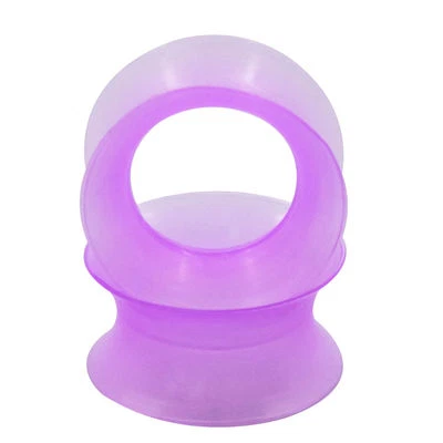 1 pair Thin Flexible Silicone Ear Gauges Tunnels Plugs Ear Skin Earskin Earlets - Image 1 of 4