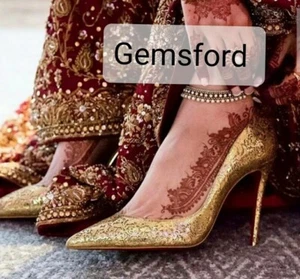 Indische Pakistanische Bollywood Braut Fußkettchen Set Fußkette Mehndi Schmuck Payal - Bild 1 von 13