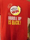 T-shirt TIM HORTON'S COFFEE Roll up the Rim 2 faces STAFF L