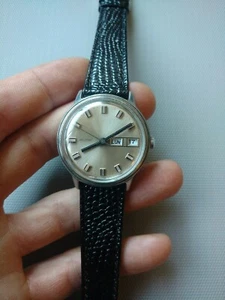 1973 Kelton Day Date Men's Chrome Case Wristwatch  - Picture 1 of 10