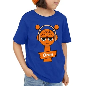 Sprunki Oren Orange Kids T-Shirt Funny Sprunki Kids Shirt Oren Youth Kids Tee - Picture 1 of 13