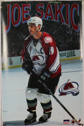 JOE SAKIC COLORADO AVALANCHE rare vintage poster 22.50" x 35" NOS (B492) Cover