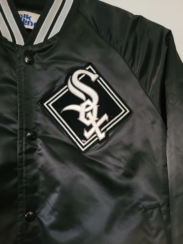 VINTAGE MADE IN USA! CHALK LINE CHICAGO WHITE SOX SATIN JACKET IN SIZE M Cover