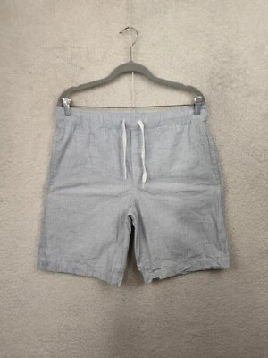 Chino H M Hombre Corto Medio Azul 100% Algodón Cordón Recto Calce Regular Foto 1 de 4