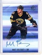 2015-16 SP Authentic Matt Beleskey SOTT-BS Sign of the Times Auto Boston Bruins