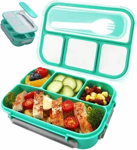 1.3L Bento Lunch Box Food Container Storage with 4 Compartment For Adults Kids - Picture 1 of 11