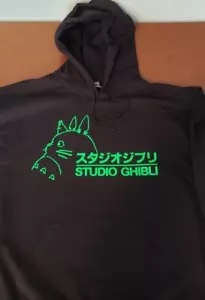 Totoro Ghibli KAPUZENPULLOVER Kapuzenpullover Studio My Neighbor Anime grün - Bild 1 von 3