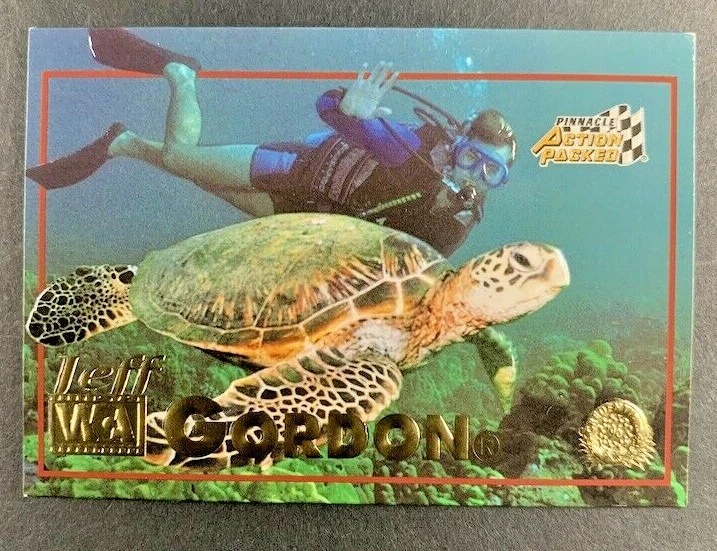 1996 Pinnacle Action Packed - Jeff Gordon #99 DUPONT - Wives Camera Action - Image 1 of 2