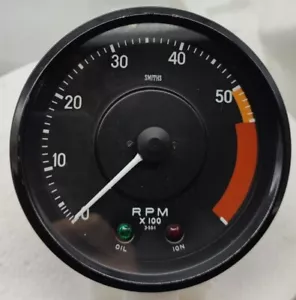 Triumph Tr6 Smiths Tachometer RPM Gauge Flat Glass RN 2413/00A - Foto 1 di 7