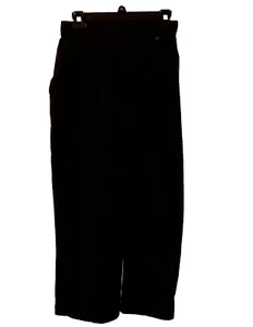 Helly Hansen Cropped Pants S Black Elastic Waist Wide Leg Pockets - Picture 1 of 7