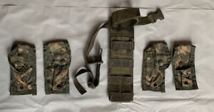 USGI Holster Leg Extender + 4 pistol mag pouch ACU Foliage Green Military MOLLE