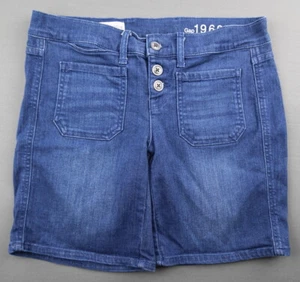 Pantalones cortos de bolsillo Gap 1969 2011 parche de altura baja elásticos talla 27/4 (cintura 31) - Imagen 1 de 8
