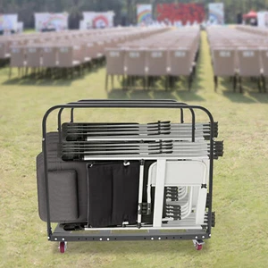 Carro de mesa plegable carro de mesa de metal carros de mesa plegables con mango y rueda - Imagen 1 de 12