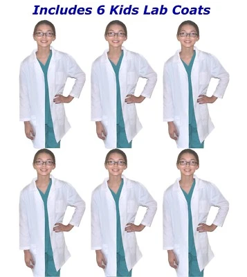 Abrigo de laboratorio para niños al por mayor abrigos de laboratorio de médico científico REALES para niños Foto 1 de 4