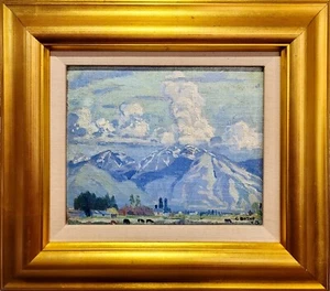 Cornelis Botke - 1927 Ojai Ackerland am Topa Topa Berg - Ölgemälde - Bild 1 von 9