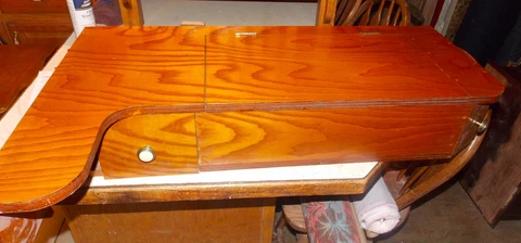 Pine Wall Desk with Mirrror / Hanging Desk / Wall Vanity Cover