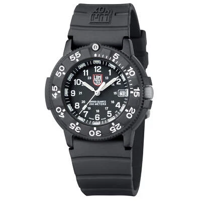 Luminox Navy SEAL Dive Men's Watch Rotating Bezel Black Dial Rubber Strap 3001 - Image 1 of 4