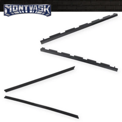 Fit For Chevy Truck Inner & Outer Window Sweep Felt Seal Weatherstrip 4pcs - Image 1 of 4