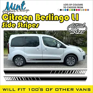 CITROEN BERLINGO L1 VTR MULTIESPACIO Rayas Laterales Calcomanías Adhesivas Gráficos 004 - Imagen 1 de 4