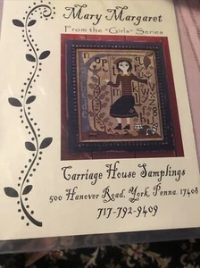 MARY MARGARET cross stitch pattern CARRIAGE HOUSE SAMPLINGS NIP - Picture 1 of 4