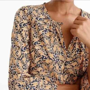 NWT J.Crew Size 6 Drake's of London Giraffe Bell Sleeve Top Shirt Blouse G1352 - Picture 1 of 10