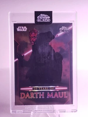 2024 Topps Chrome Black Star Wars 25 Years of Darth Maul DM-1 - Image 1 of 2