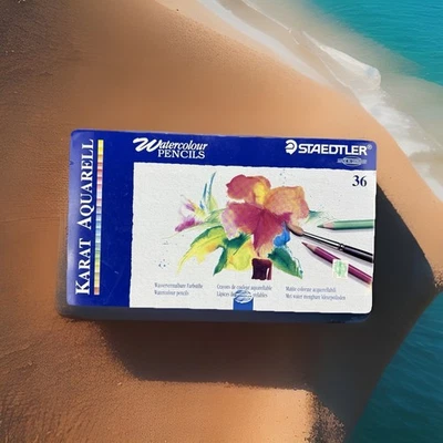 ✅36 Staedtler Karat Aquarell Watercolour Pencils Made in Germany in Tin Case NIB - Image 1 of 4