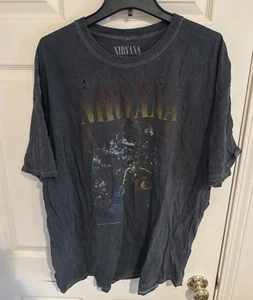 T-shirt Nirvana débranché vieilli taille XL vintage bande collection - Photo 1/6