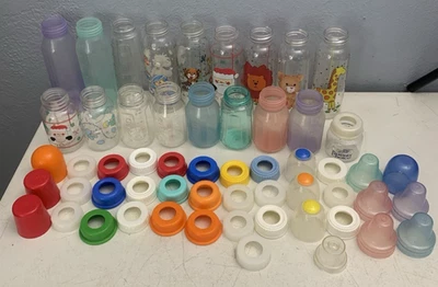 Gráficos de biberón Gerber Delta Evenflo vintage oso jirafa animales surtidos Foto 1 de 4