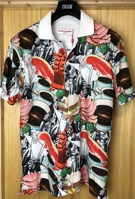 Camisa ORLEBAR BROWN Para Hombres Cuello de Campamento Travis Estampado Gráfico Multi Talla S PVP £325 Foto 1 de 4