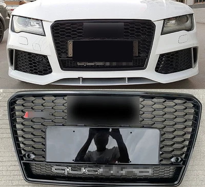 Parachoques delantero para Audi A7 S7 RS7 2011-2015 estilo parrilla de nido de abeja Foto 1 de 4