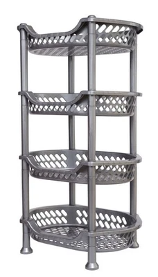 Küchenregal stapelbar Obstregal Gemüseregal Stapelkasten Standregal Küche Obst - Bild 1 von 4