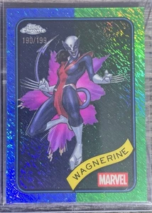 Marvel WAGNERINE 2025 Topps Chrome #200 Blue/Green Shimmer Refractor 190/199 - Picture 1 of 6
