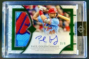 2024 Topps Transcendent Paul Goldschmidt Patch Auto Game Used Emerald #’d /5 🔥 - Bild 1 von 2